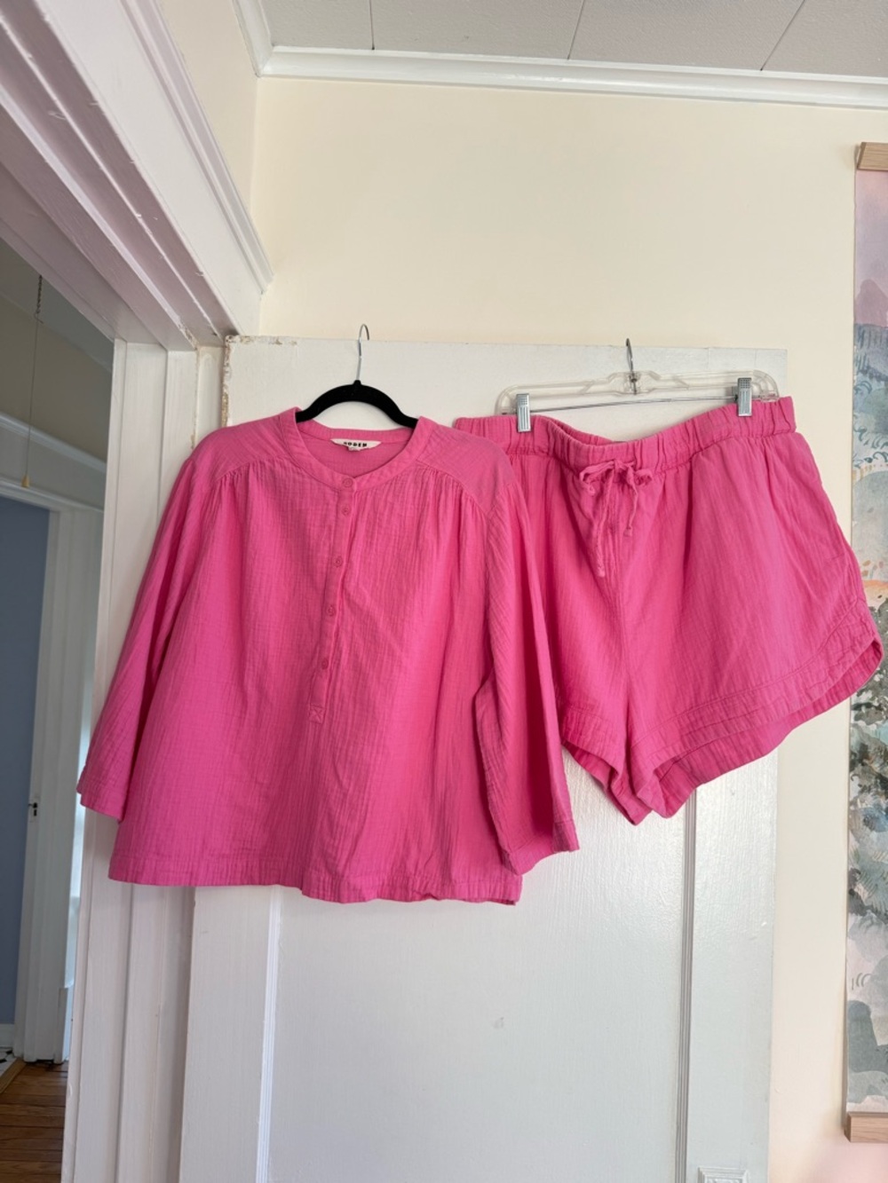 Boden Bright Pink 100% Cotton Matching Set - Size 20